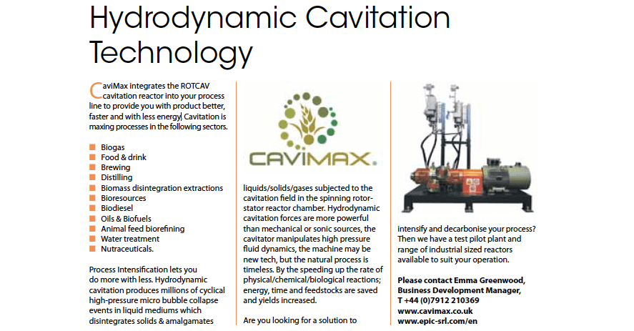 Cavimax and ROTOCAV on Industrial process news magazine